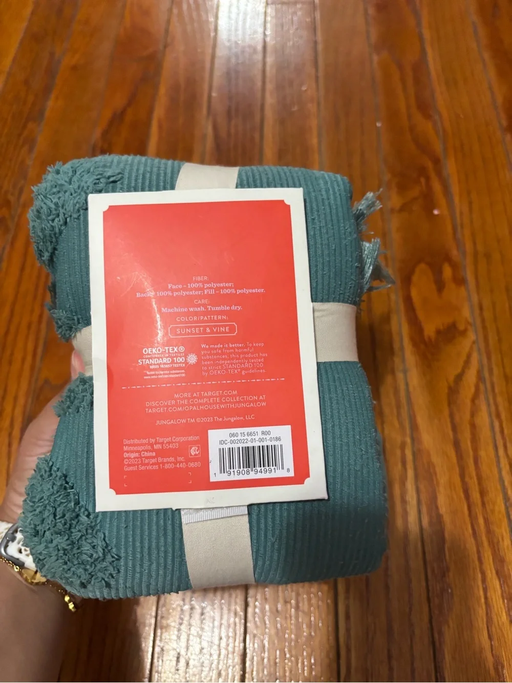 Opalhouse Teal Chenille Fringe Pillow Sham